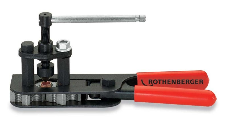 Rothenberger Compact Flaring Tool, Precise & Durable - Steel Construction, 45Â° Flares for Soft Copper & Aluminum Tubing - 1/8" to 3/4" Capacity - 26033